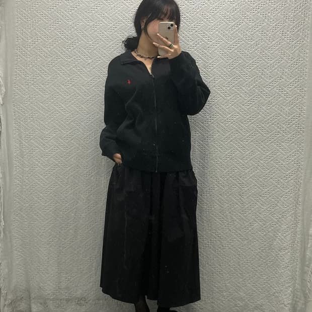 폴로 랄프로렌 자수로고 오버핏 코튼 니트 집업 가디건 105 C06384