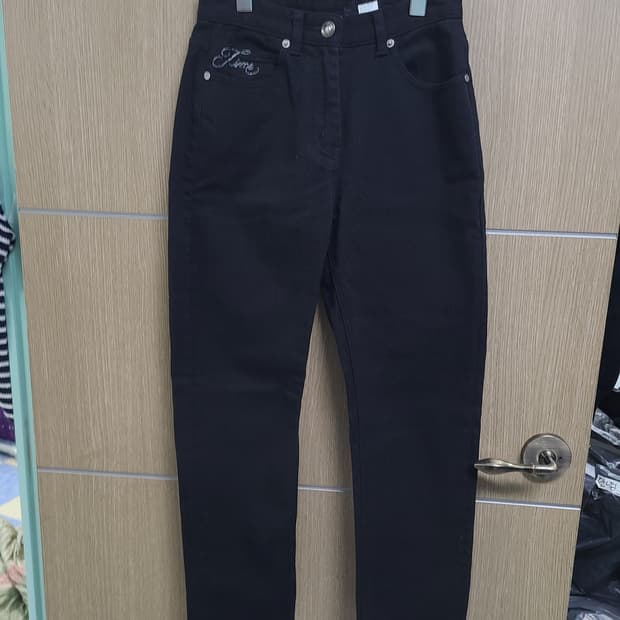 타임 블랙 데님 바지 64