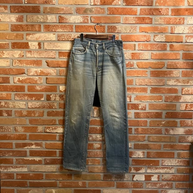 80s USA 빈티지 리바이스 501 이행기 66후기 논셀비지 데님 팬츠