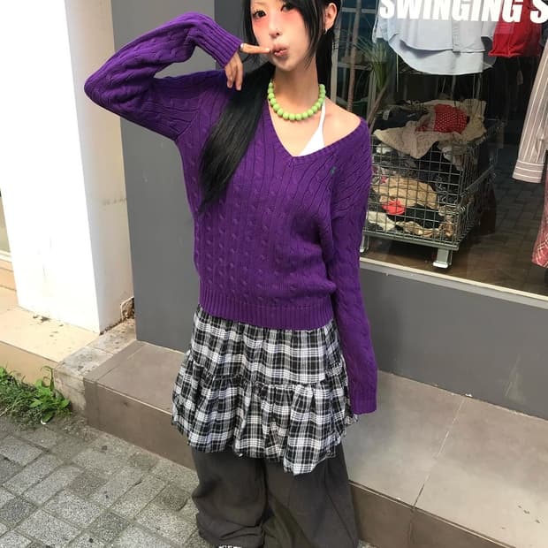 Polo Purple Knit