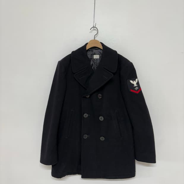 80‘s USN Wool Pea Overcoat.
