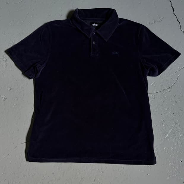 스투시(Stussy) Victor 네이비 피케 셔츠