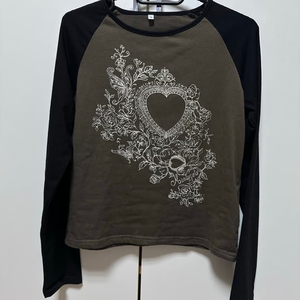 y2k 롱 슬리브 티