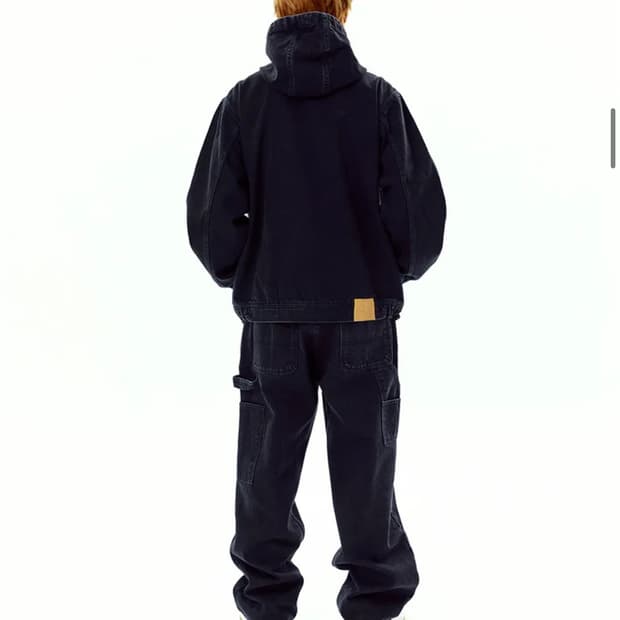 W DENIM WORK PANTS (BLACK)