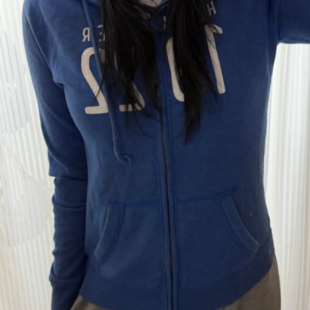 홀리스터 블루 후드집업 s