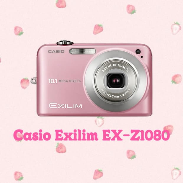 [작례O] 카시오 엑슬림 EX-Z1080 핑크 빈티지 카메라 z1050