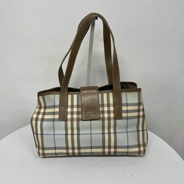 버버리 노바체크 빈티지 숄더 토트백