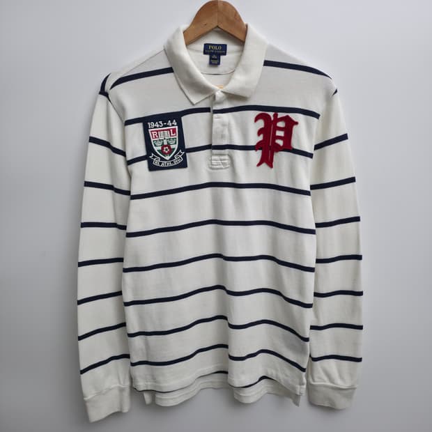 [S] 폴로 랄프로렌 스트라이프 카라 롱슬리브