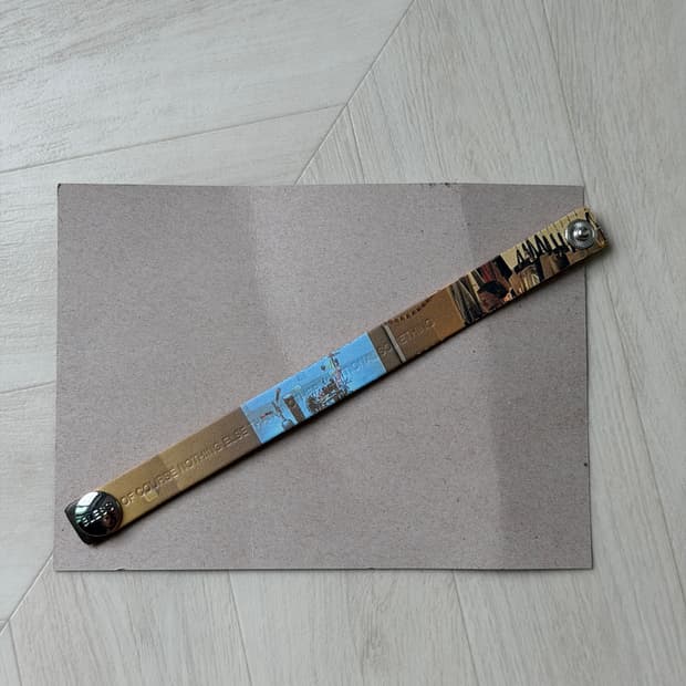 블레스 포토그래픽 레더 팔찌 (os)