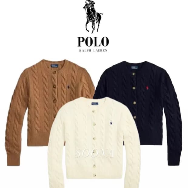 🔥[새상품/정품]🔥 폴로 여성 울 캐시미어 가디건 3 color