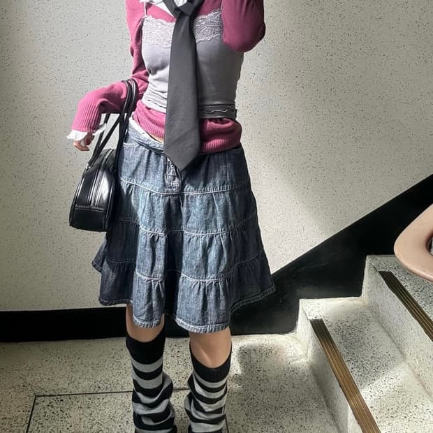 5p 개대장 슈슈가 빈티지 코디셋세트 미라이클립 카모메산장