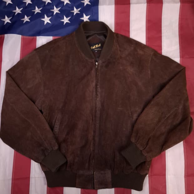 80's 빈티지 리얼 돈피 스웨이드 MA-1 항공자켓