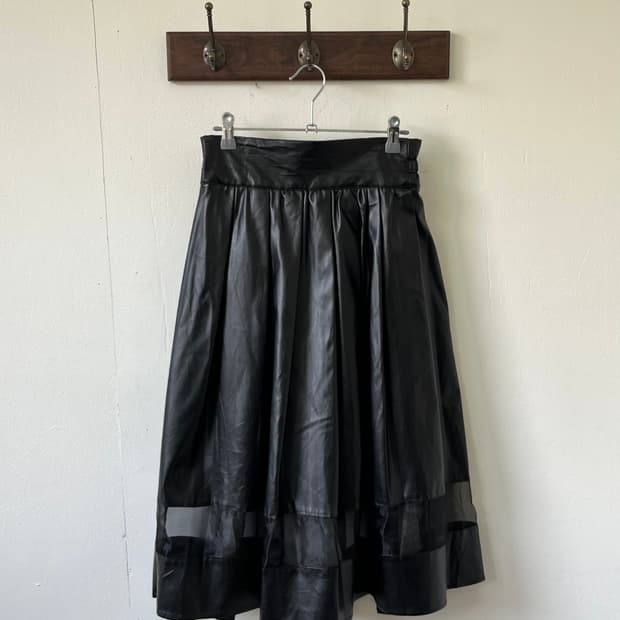 juniowwret 페이크 레더 스커트