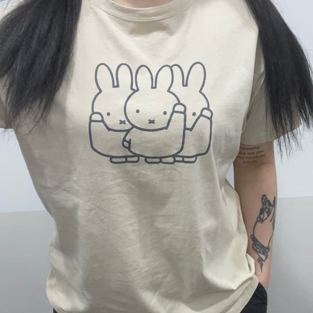 Miffy 미피 프린팅 반팔 티셔츠