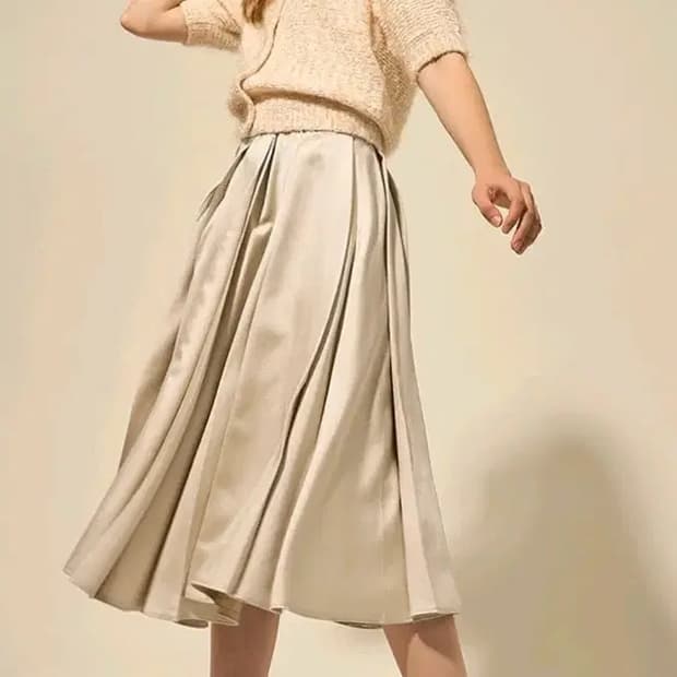 한섬 랑방 컬렉션 주름 스커트