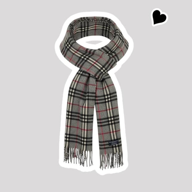 정품 버버리 노바체크 그레이 머플러