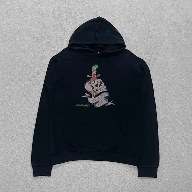 에드하디 Ed hardy 타투 유 후드티 블랙