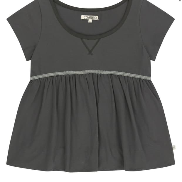 코이세이오 LACE BALLOON T-SHIRT DARK GRAY