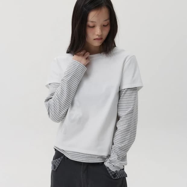 오헤시오 로고 레이어드 스프라이트 티셔츠