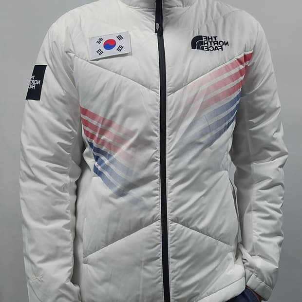 노스페이스 팀코리아 V 경량패딩 자켓 화이트 새상품 100