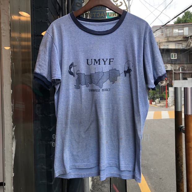 70s~90s Ringer T-shirt-XL