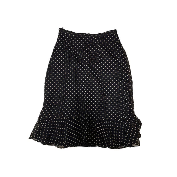 vintage layered dot skirt set