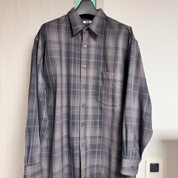 유니클로u 오라리맛 체크셔츠 2XL