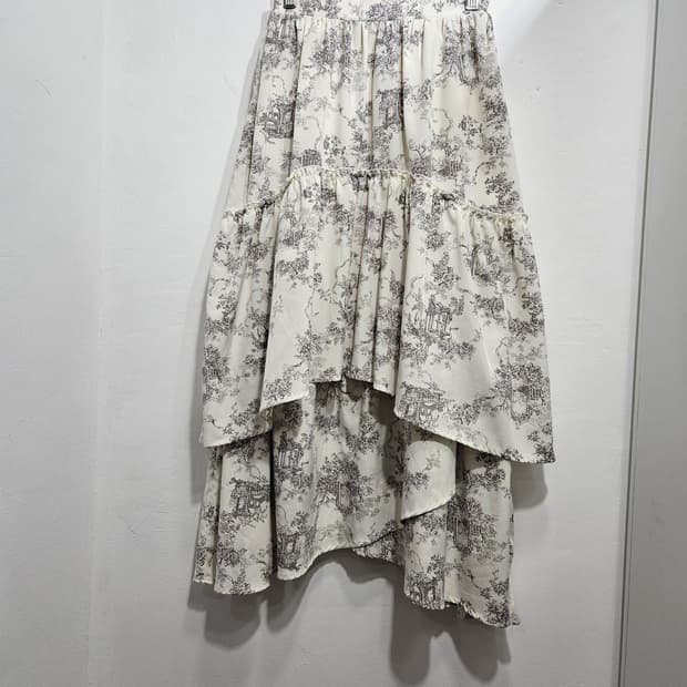 패턴 캉캉 롱스커트