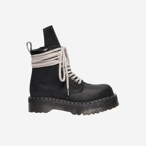 [240]UK5 닥터마틴 x 릭오웬스 1460 쿼드솔 스틸토 블랙 새제품