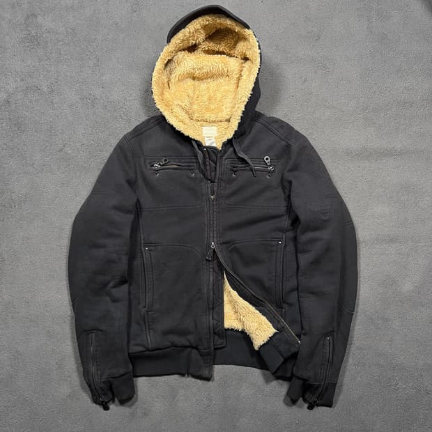 디젤 투웨이 쉐르파 안감 후드집업