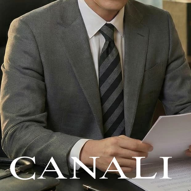 까날리 실크 블랙 스트라이프 넥타이 9cm A+등급 K2093