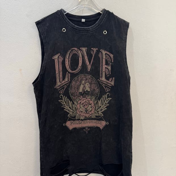 Vintage Black sleeveless tank top
