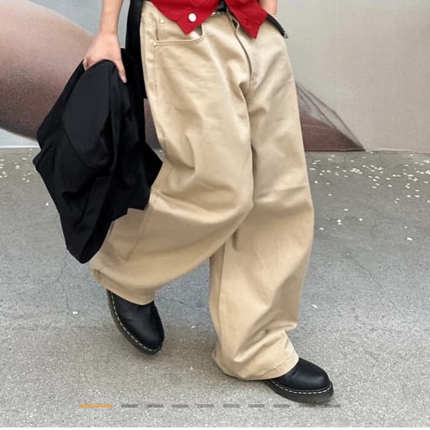 단 스튜디오 베이지 팬츠