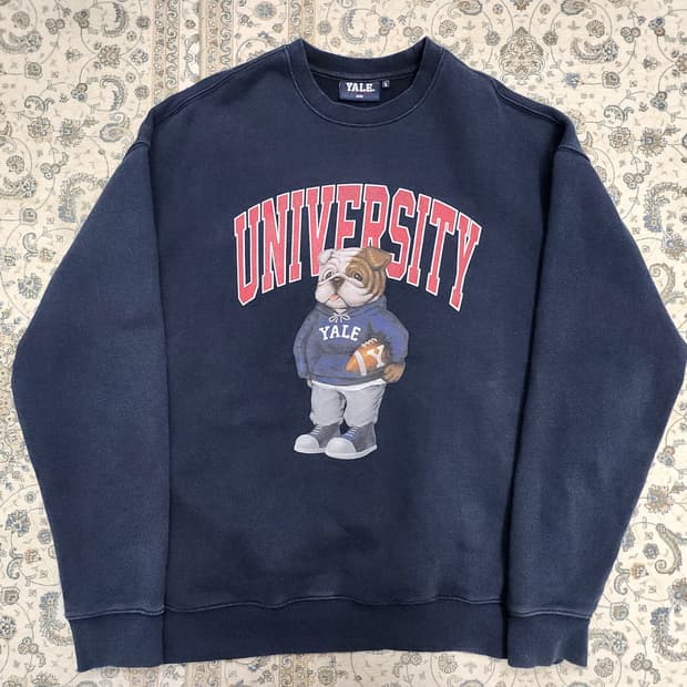 YALE 예일 불독 캐릭터 맨투맨 L