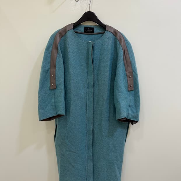 랑방 에메랄드 모직 코트 정품