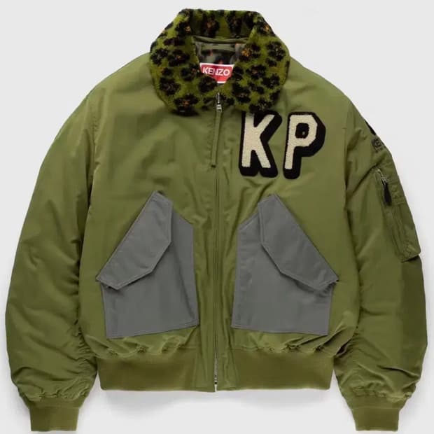 새상품) 겐조 레오파드 봄버 자켓 m (식케이, 코드 쿤스트 착용)