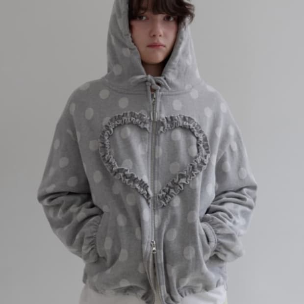 Funfromfun 후드집업 그레이