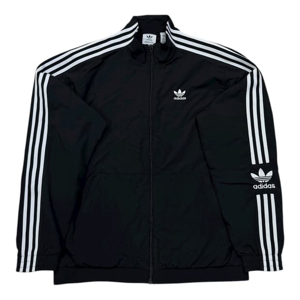 아디다스 빈티지 락업 트랙탑 바람막이 자켓 블랙 L