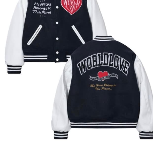 밈더워드로브 바시티 자켓 화이트 유일매물 M