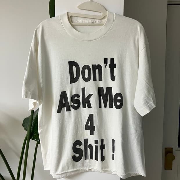 90s 타이포 미제 싱글스티치 티셔츠 로에베 i told ya