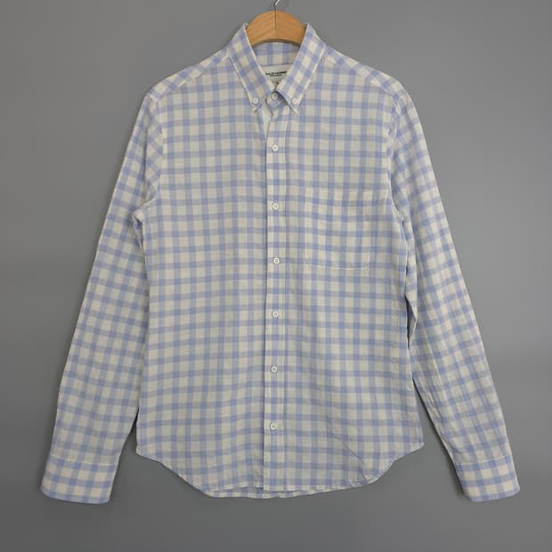 솔리드옴므 SOLID HOMME 체크 버튼다운 셔츠 95