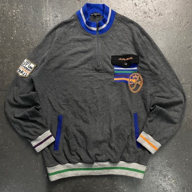 100 까스텔바작 반집업 니트 