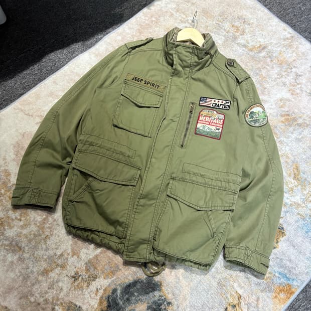 Jeep 빈티지 패치 야상 자켓