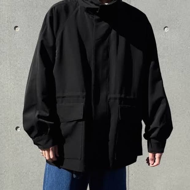 오라리 25ss 하이넥 블루종 블랙 5