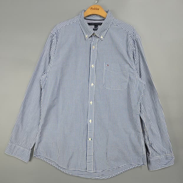 타미힐피거 80수 2PLY 체크 셔츠 L (100-105)