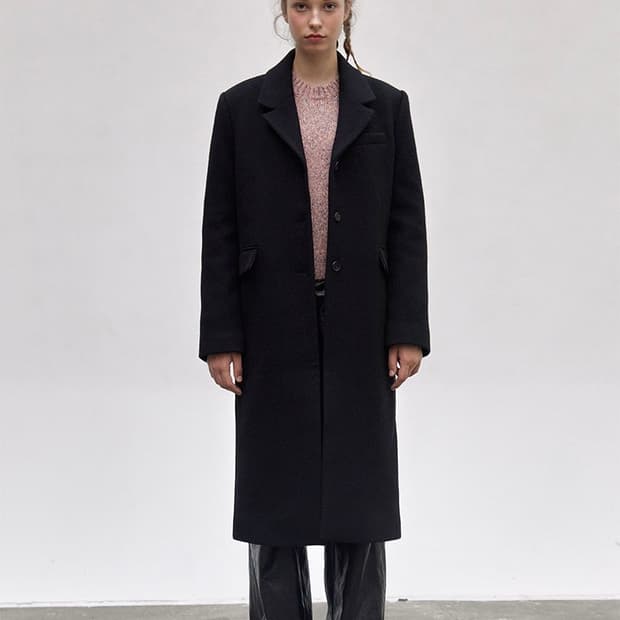 레이브 앙고라 싱글 울 코트