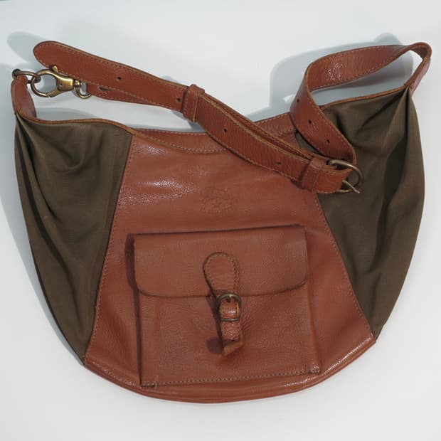 일비종떼 이태리 레더 캔버스 백