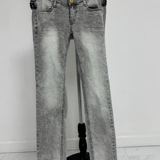 Coo's Vintage 그레이 워싱 부츠컷 데님 팬츠 30