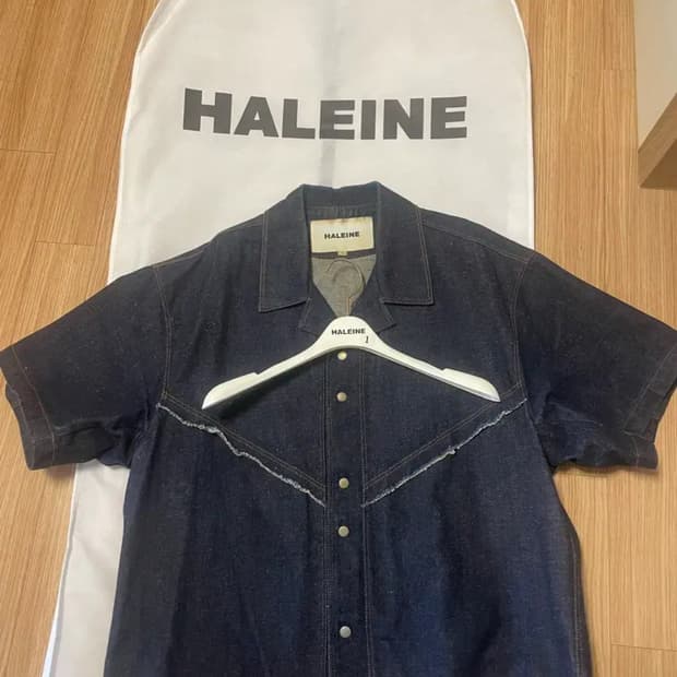 HALEINE 알렌느 데님 반팔 셔츠