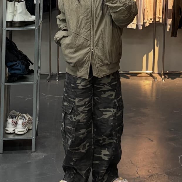 벨리에 오버사이즈 링클 봄버 재킷 A2424